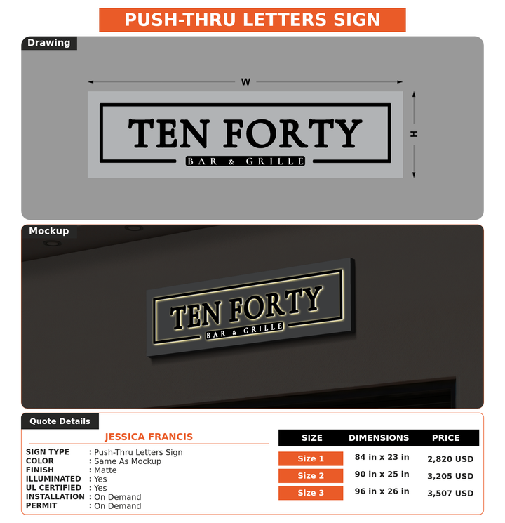 CUSTOM MOCKUP SIGN FOR Jessica Francis