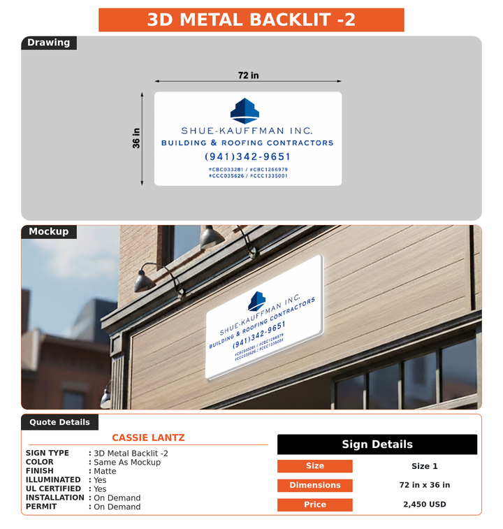 CUSTOM MOCKUP SIGN FOR Cassie Lantz