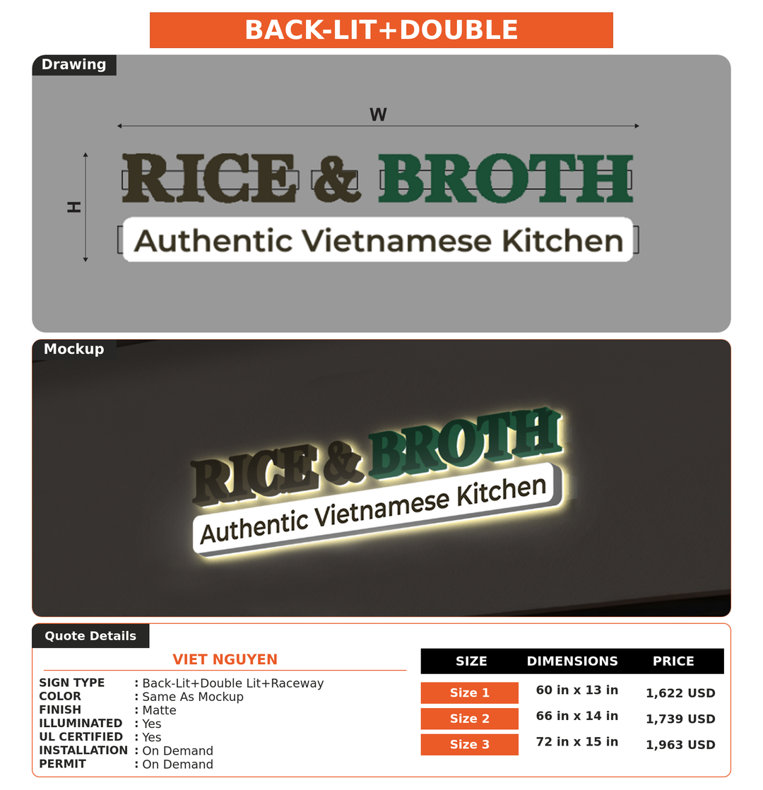 CUSTOM MOCKUP SIGN FOR Viet Nguyen