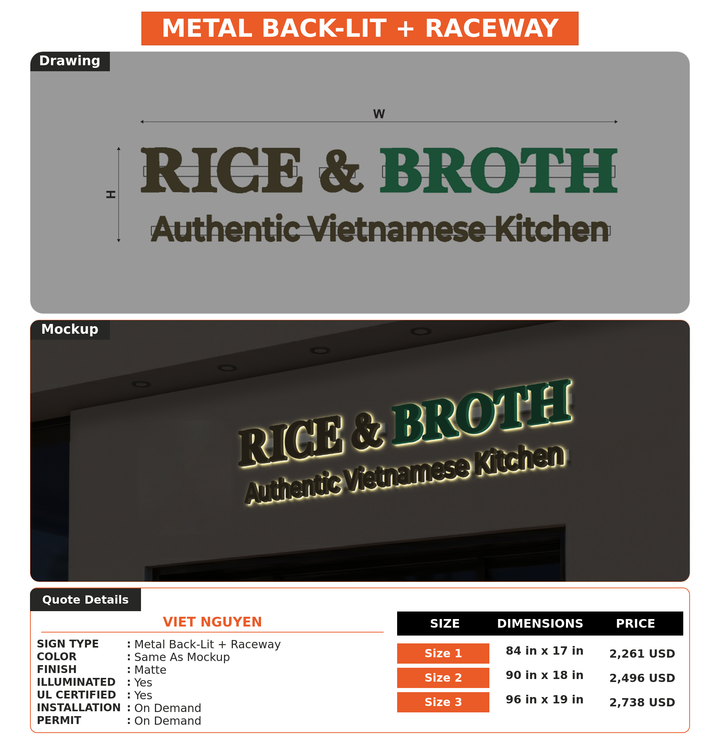 CUSTOM MOCKUP SIGN FOR Viet Nguyen