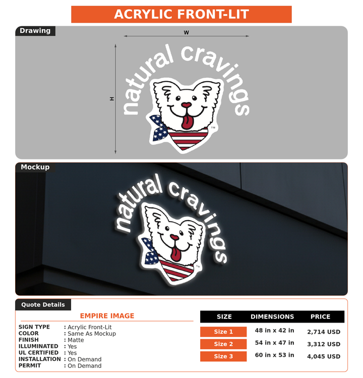 CUSTOM MOCKUP SIGN FOR Empire Image