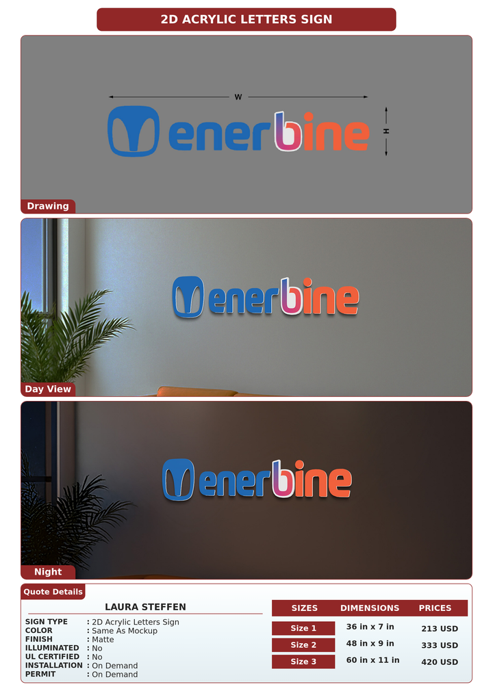 CUSTOM MOCKUP SIGN FOR Laura Steffen