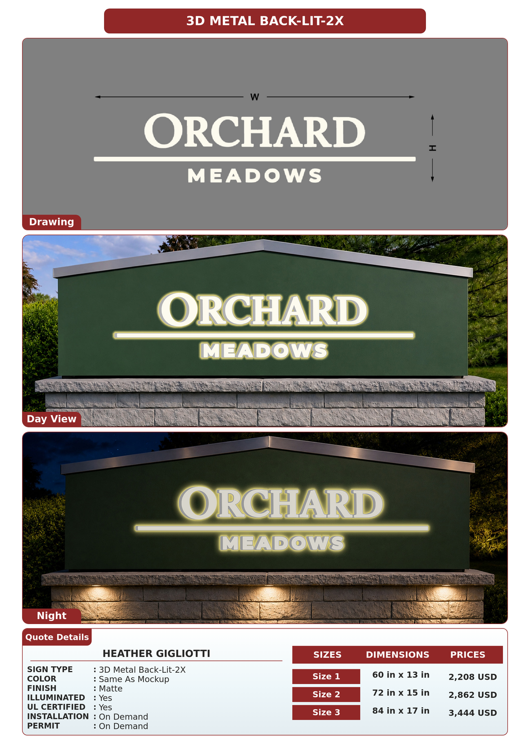 CUSTOM MOCKUP SIGN FOR Heather Gigliotti