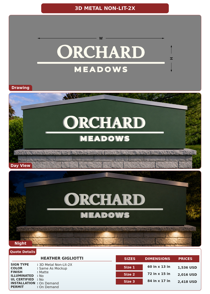 CUSTOM MOCKUP SIGN FOR Heather Gigliotti
