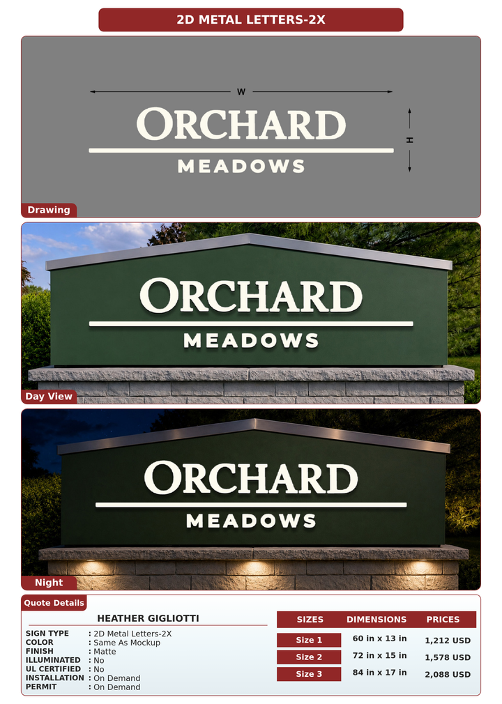 CUSTOM MOCKUP SIGN FOR Heather Gigliotti
