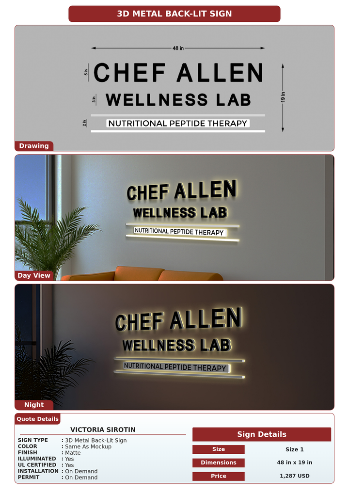 CUSTOM MOCKUP SIGN FOR Victoria Sirotin