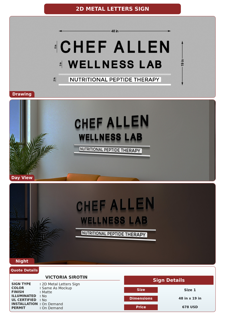 CUSTOM MOCKUP SIGN FOR Victoria Sirotin