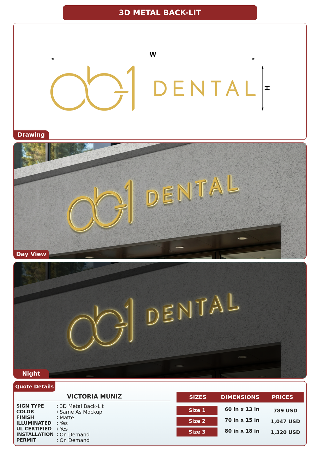 CUSTOM MOCKUP SIGN FOR Victoria Muniz