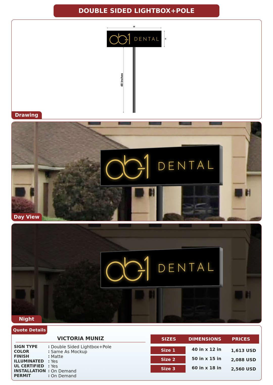 CUSTOM MOCKUP SIGN FOR Victoria Muniz