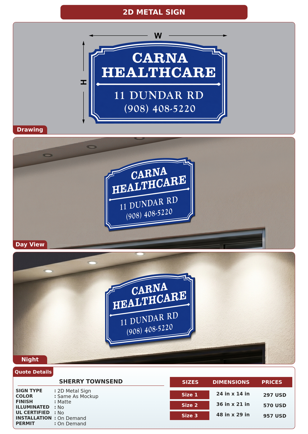 CUSTOM MOCKUP SIGN FOR Sherry Townsend