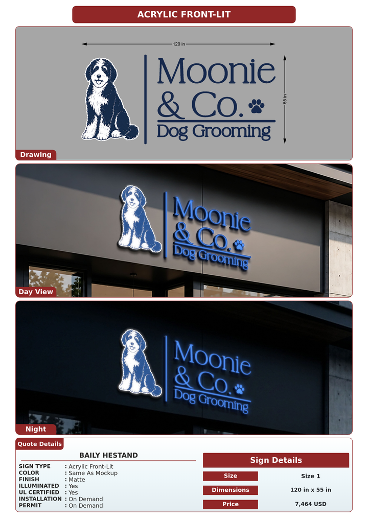 CUSTOM MOCKUP SIGN FOR Baily Hestand