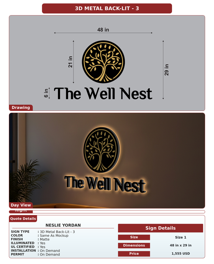 CUSTOM MOCKUP SIGN FOR Neslie Yordan