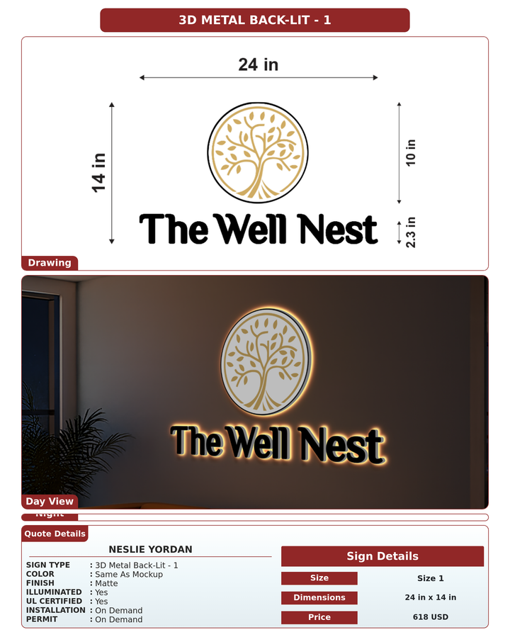 CUSTOM MOCKUP SIGN FOR Neslie Yordan