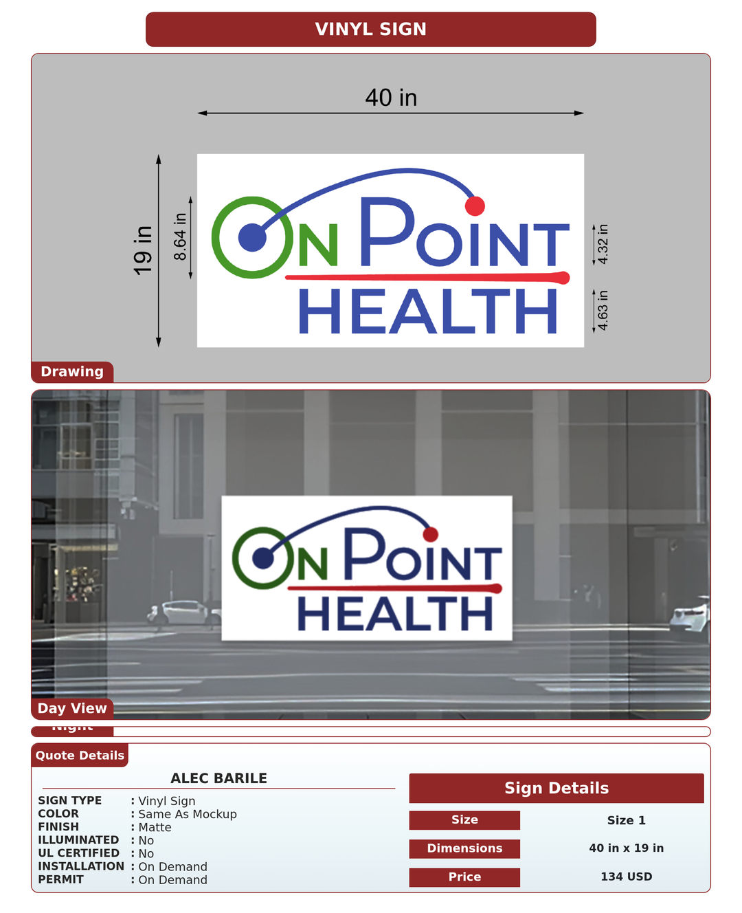 CUSTOM MOCKUP SIGN FOR Alec Barile