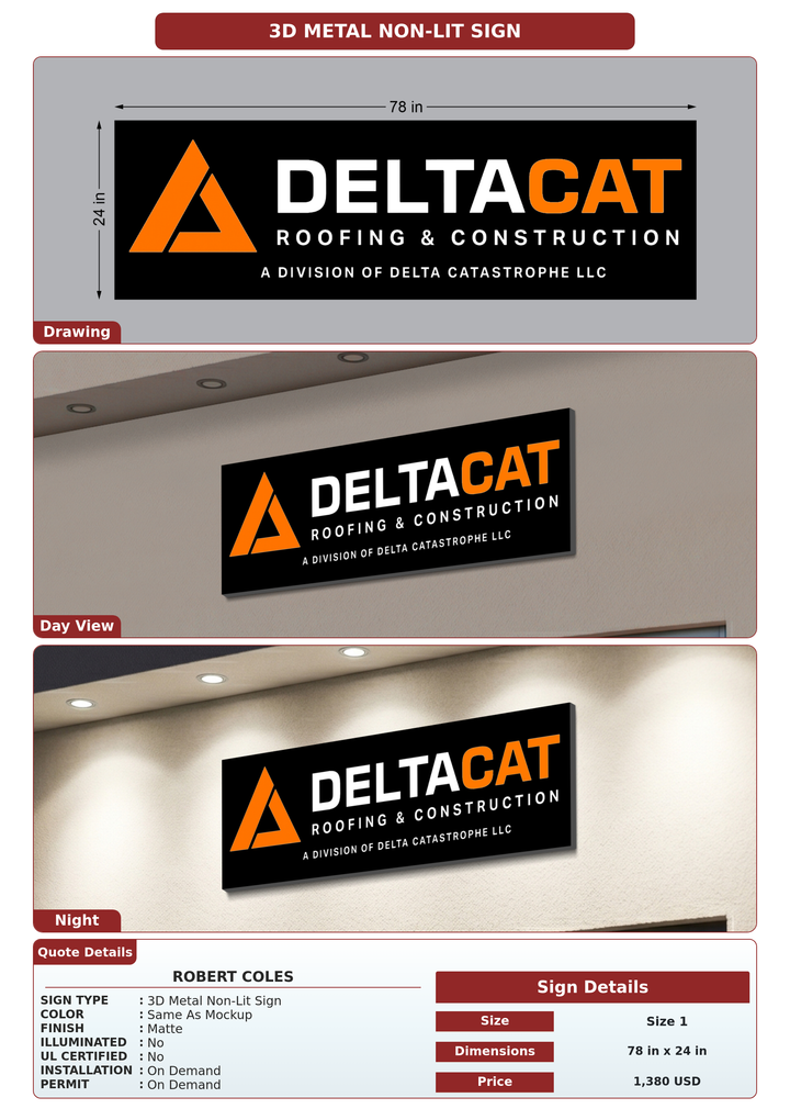CUSTOM MOCKUP SIGN FOR Robert Coles