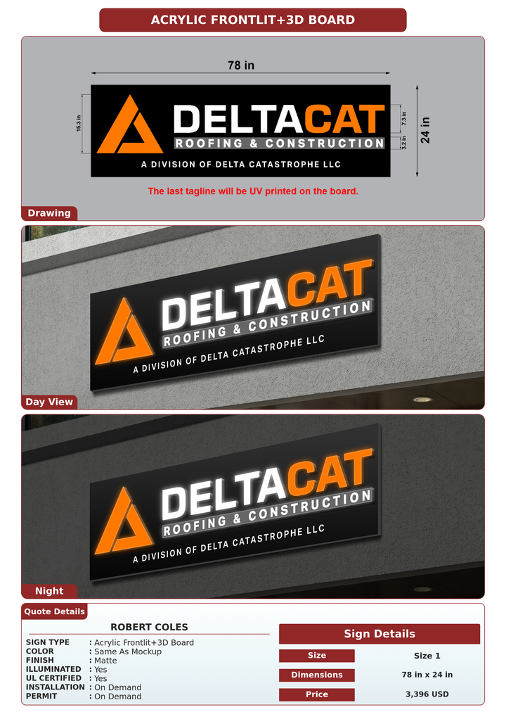 CUSTOM MOCKUP SIGN FOR Robert Coles