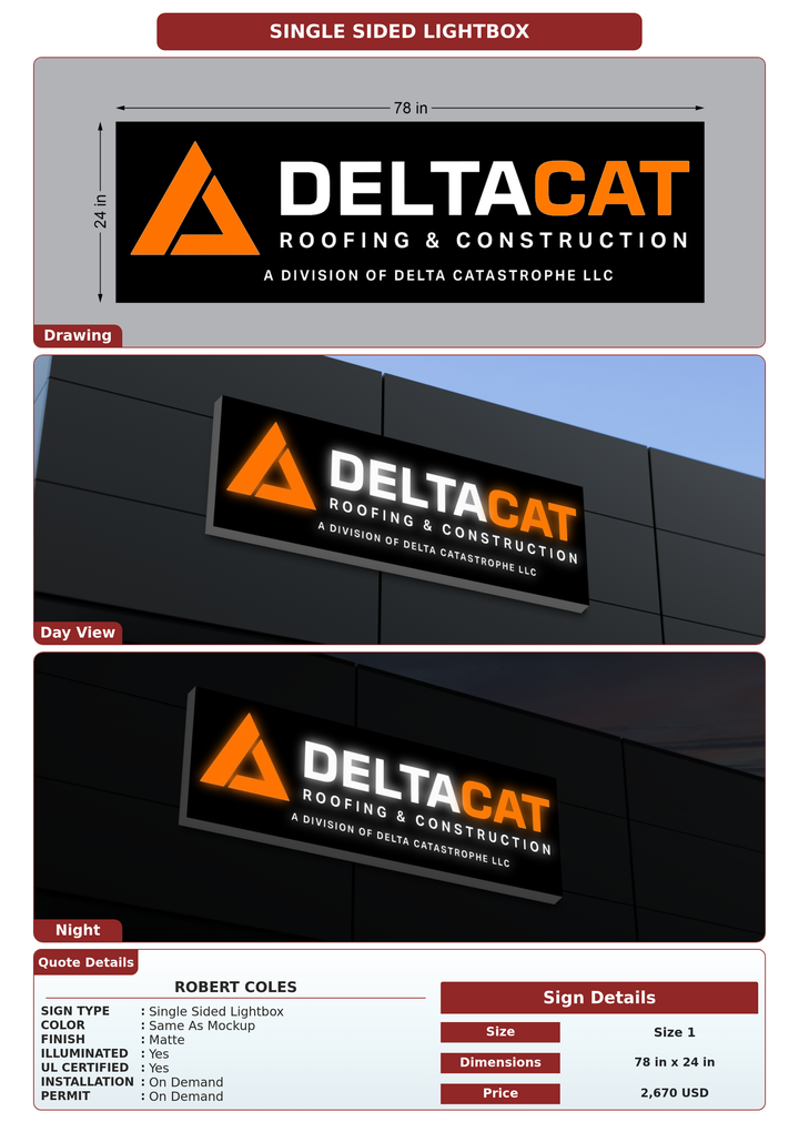 CUSTOM MOCKUP SIGN FOR Robert Coles