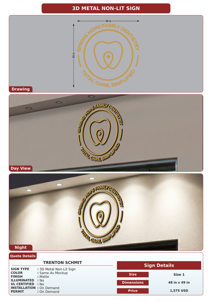 CUSTOM MOCKUP SIGN FOR Trenton Schmit