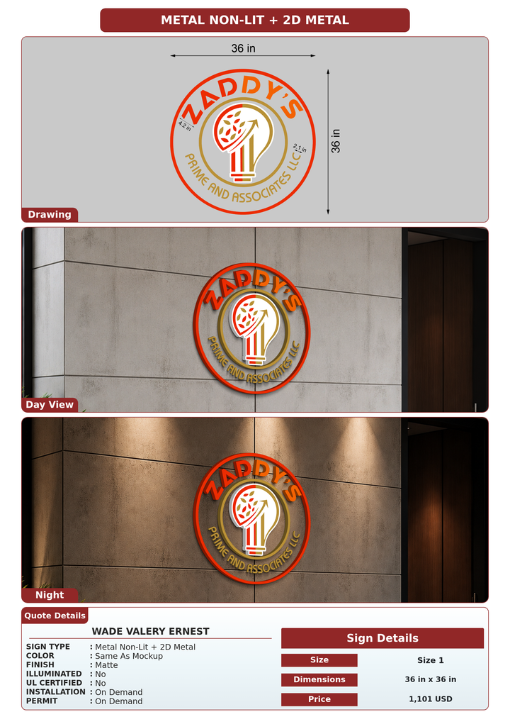 CUSTOM MOCKUP SIGN FOR wade valery ernest