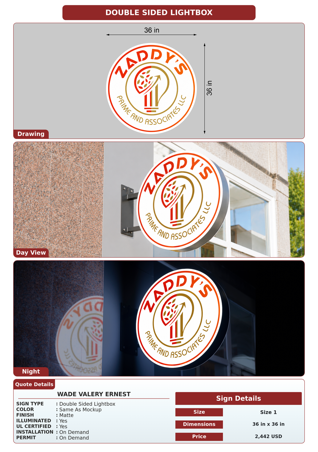 CUSTOM MOCKUP SIGN FOR wade valery ernest
