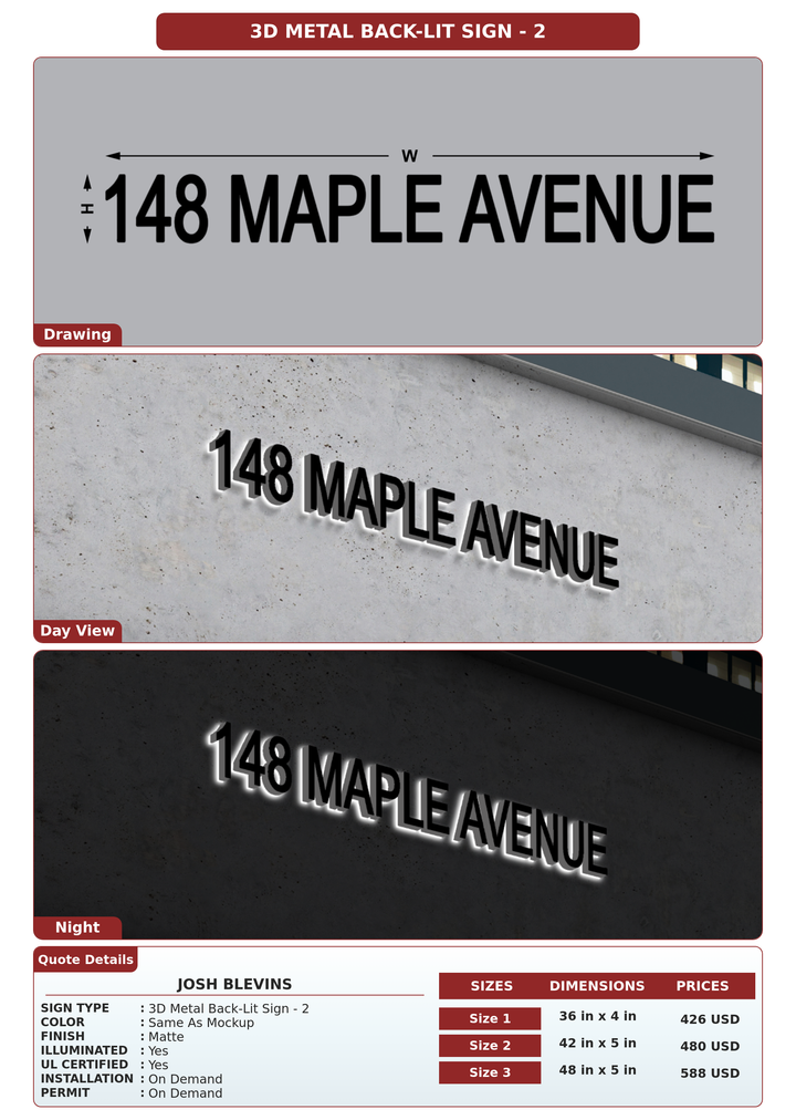 CUSTOM MOCKUP SIGN FOR Josh Blevins
