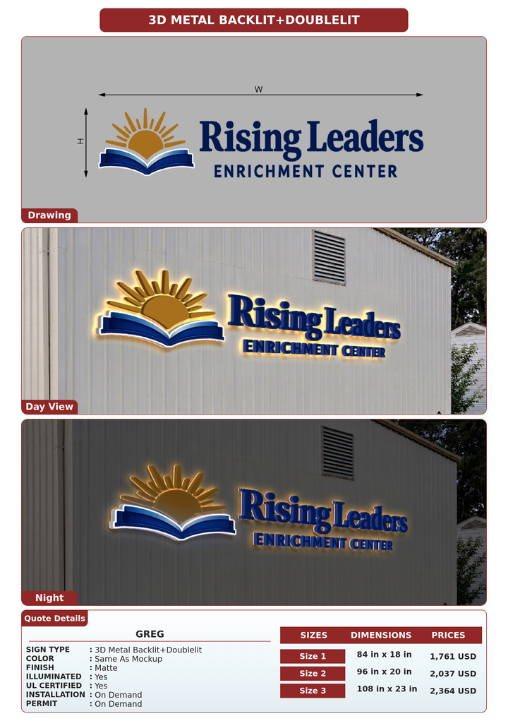 CUSTOM MOCKUP SIGN FOR Greg