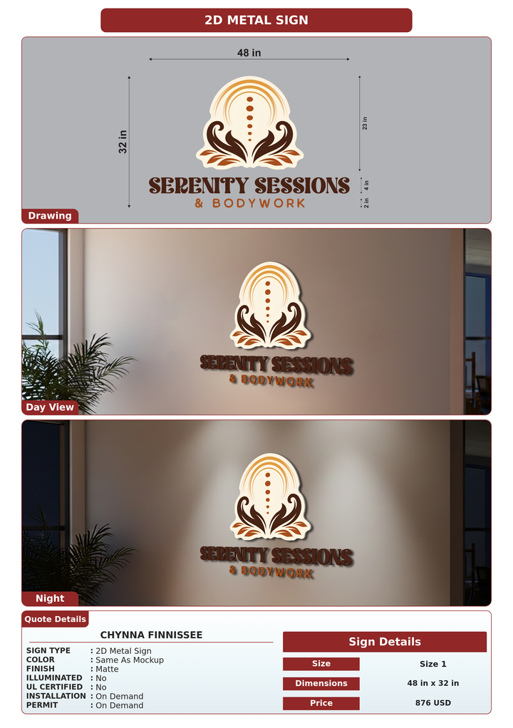 CUSTOM MOCKUP SIGN FOR Chynna Finnissee