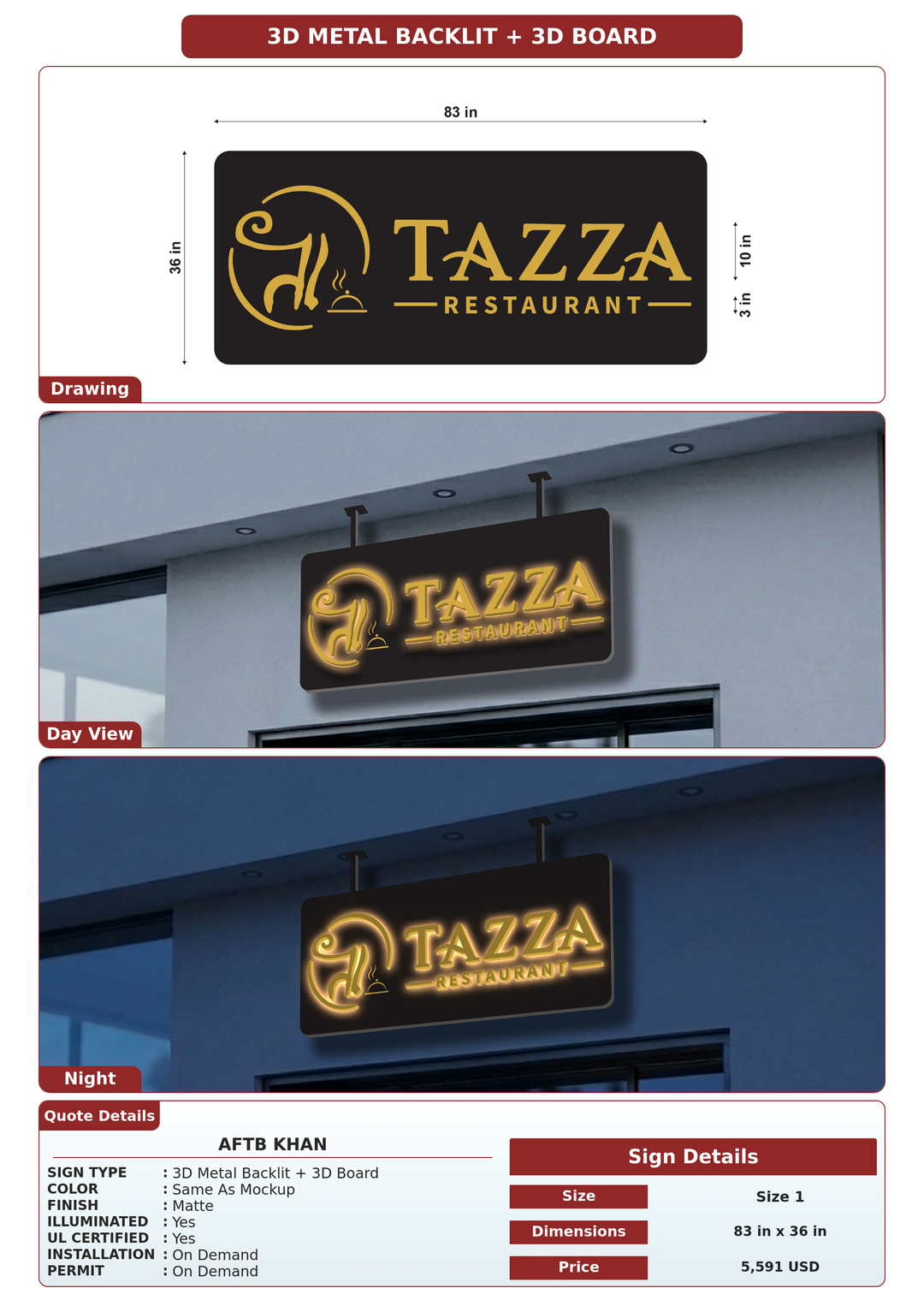 CUSTOM MOCKUP SIGN FOR Aftb khan
