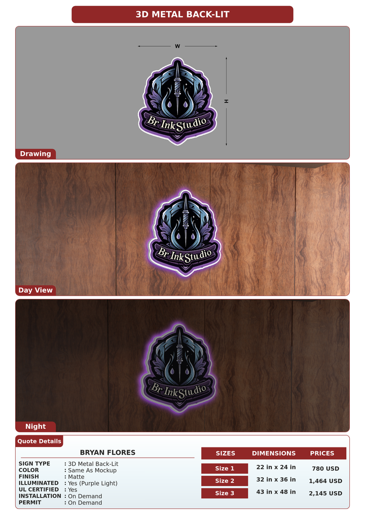 CUSTOM MOCKUP SIGN FOR Bryan Flores