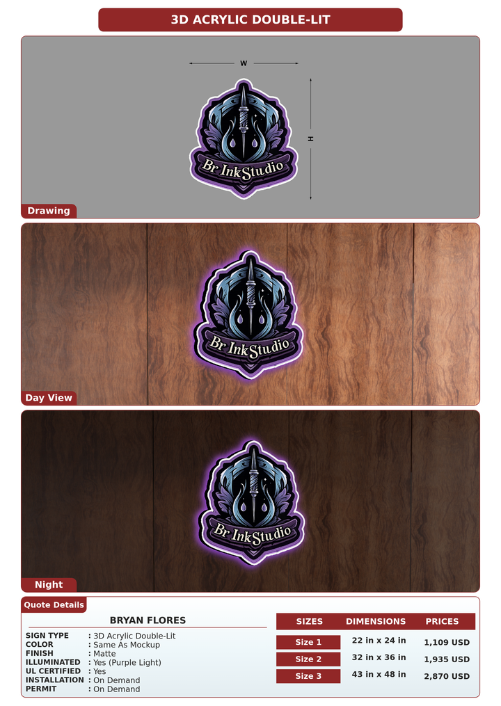 CUSTOM MOCKUP SIGN FOR Bryan Flores