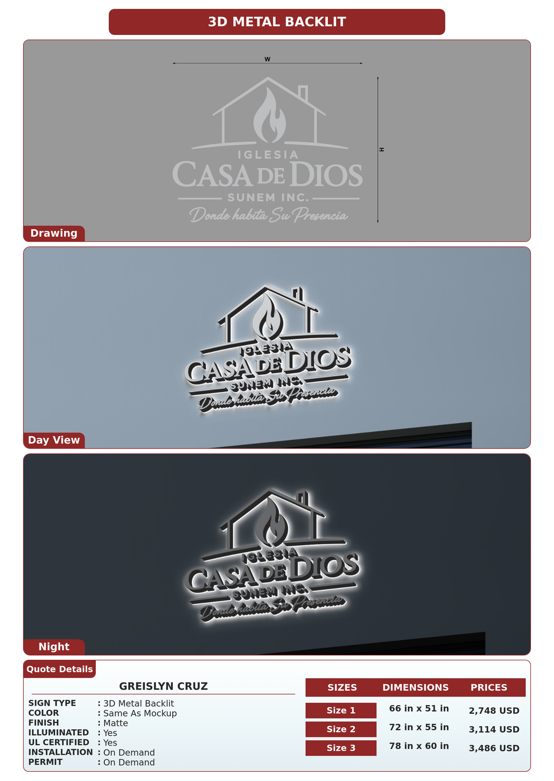 CUSTOM MOCKUP SIGN FOR Greislyn Cruz