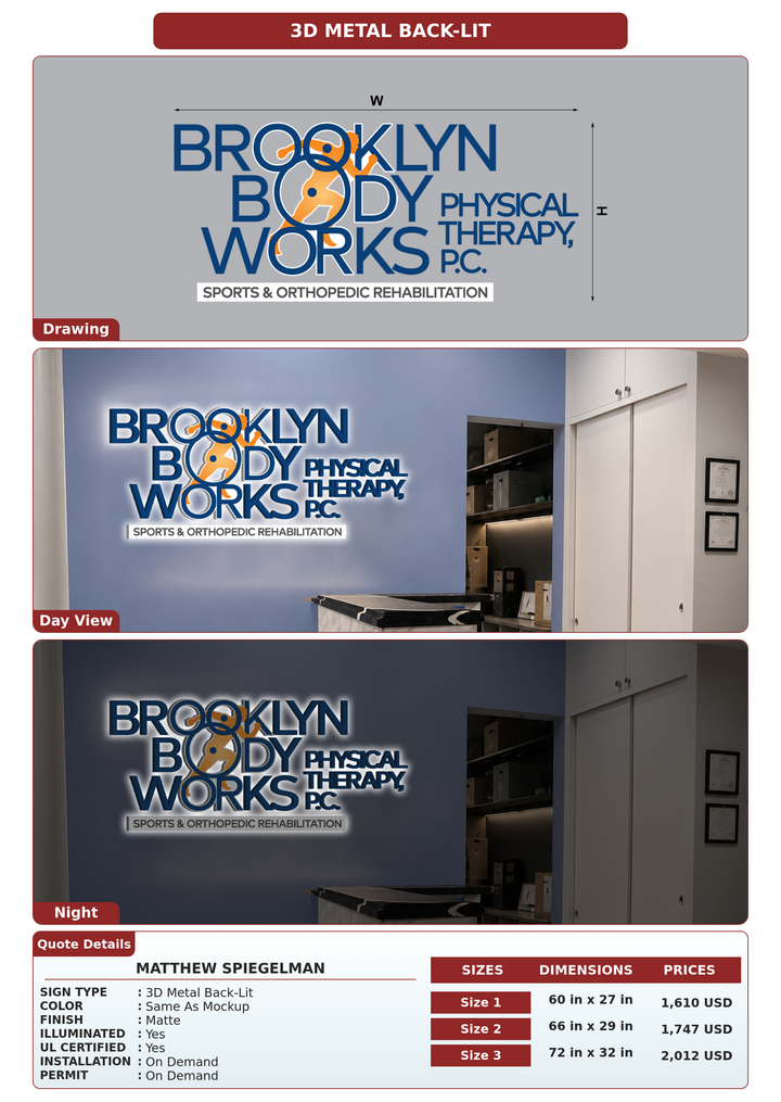 CUSTOM MOCKUP SIGN FOR Matthew Spiegelman