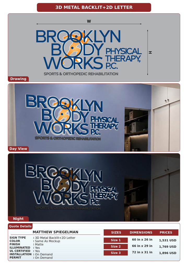 CUSTOM MOCKUP SIGN FOR Matthew Spiegelman