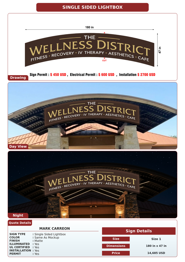 CUSTOM MOCKUP SIGN FOR Mark Carreon