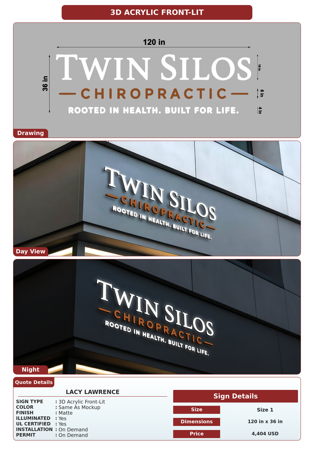 CUSTOM MOCKUP SIGN FOR Lacy Lawrence