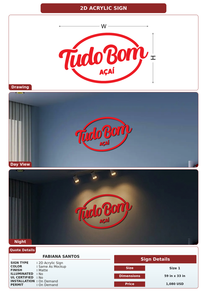 CUSTOM MOCKUP SIGN FOR Fabiana Santos