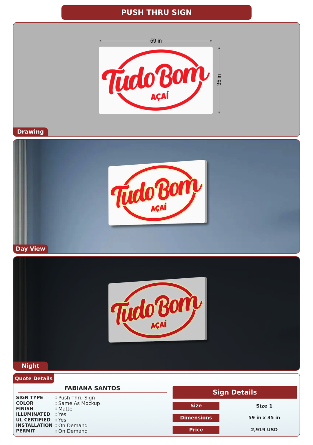 CUSTOM MOCKUP SIGN FOR Fabiana Santos