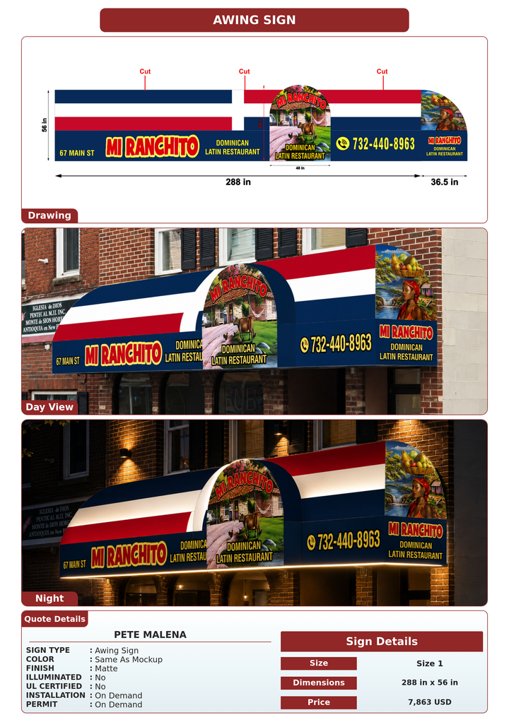 CUSTOM MOCKUP SIGN FOR pete malena