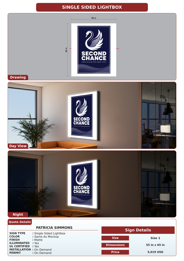 CUSTOM MOCKUP SIGN FOR Patricia Simmons