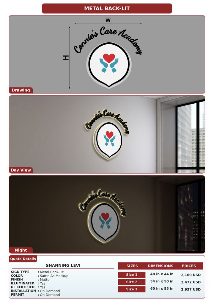 CUSTOM MOCKUP SIGN FOR Shanning Levi