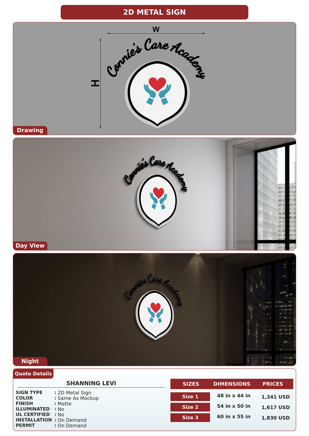 CUSTOM MOCKUP SIGN FOR Shanning Levi