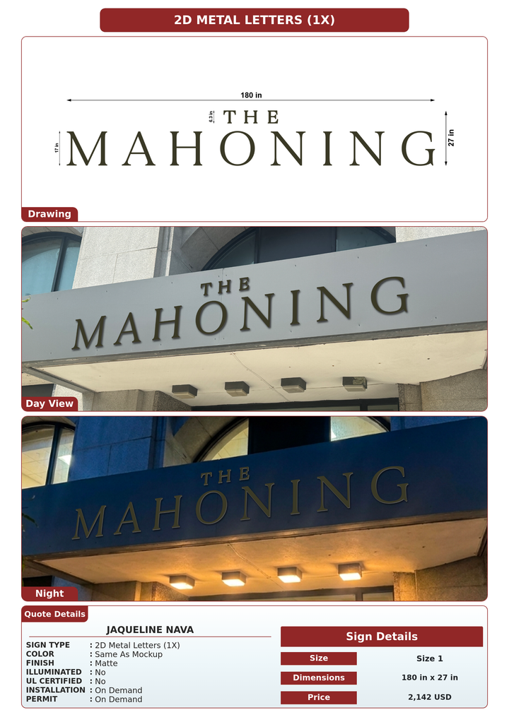 CUSTOM MOCKUP SIGN FOR Jaqueline Nava