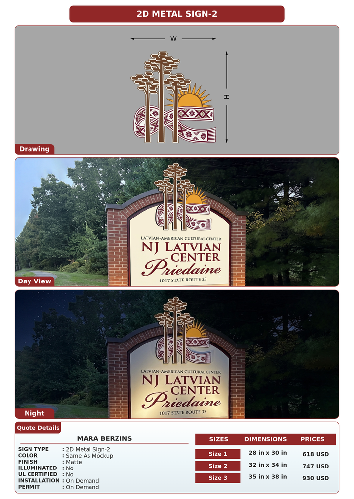 CUSTOM MOCKUP SIGN FOR Mara Berzins