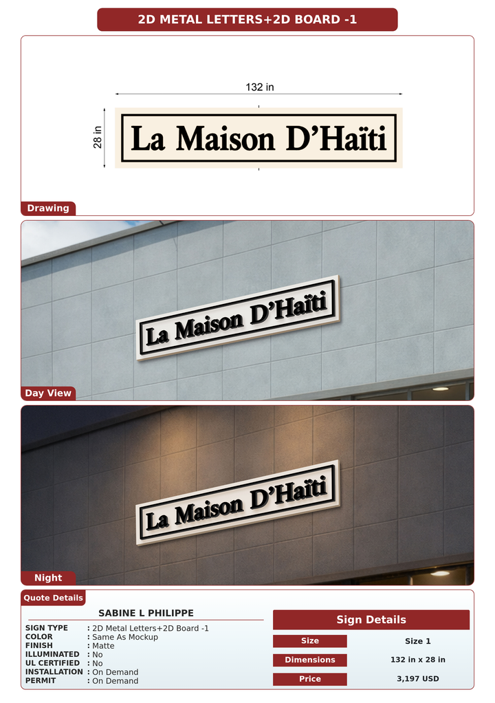 CUSTOM MOCKUP SIGN FOR Sabine L Philippe