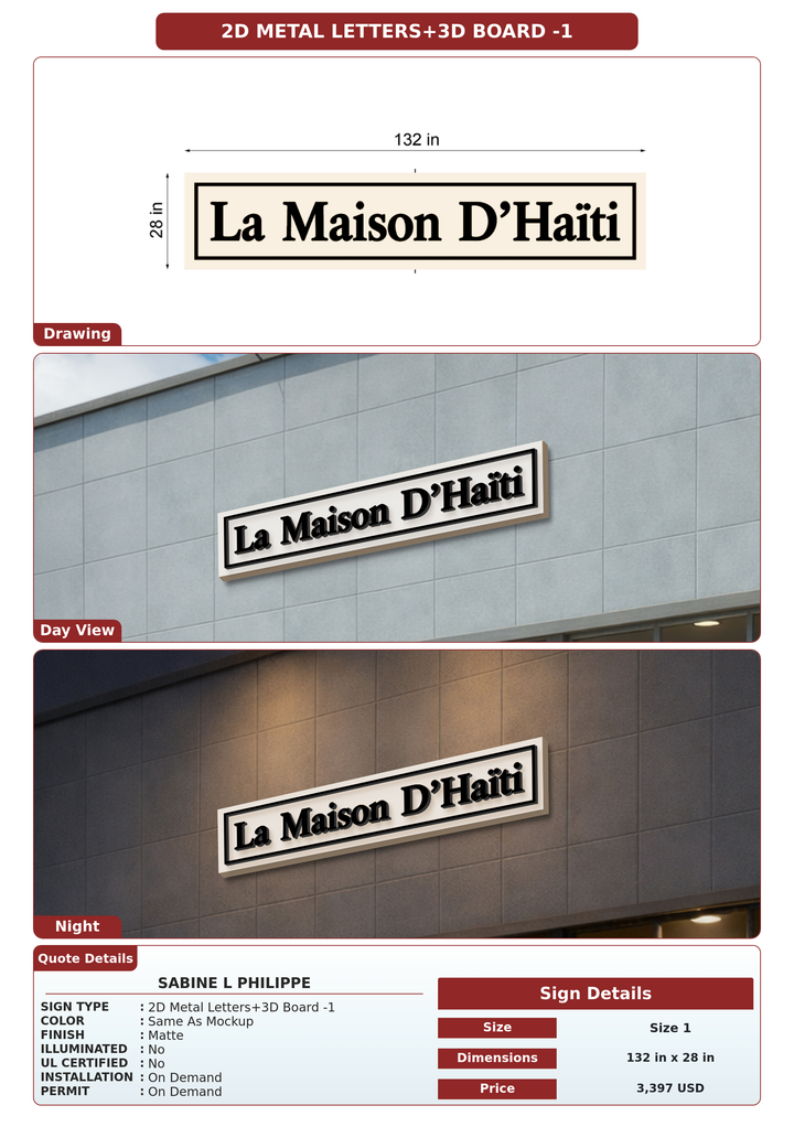 CUSTOM MOCKUP SIGN FOR Sabine L Philippe