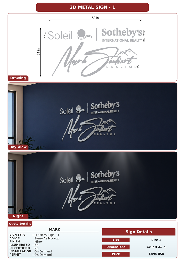 CUSTOM MOCKUP SIGN FOR Mark