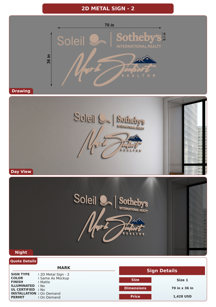 CUSTOM MOCKUP SIGN FOR Mark