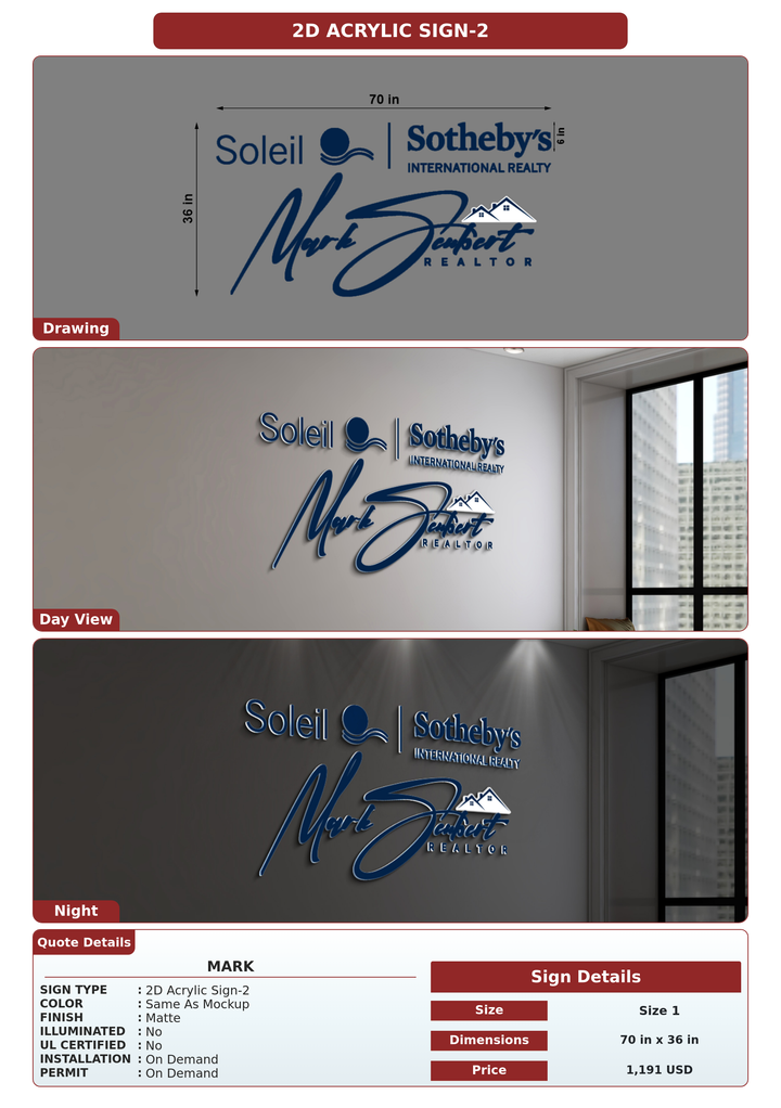 CUSTOM MOCKUP SIGN FOR Mark