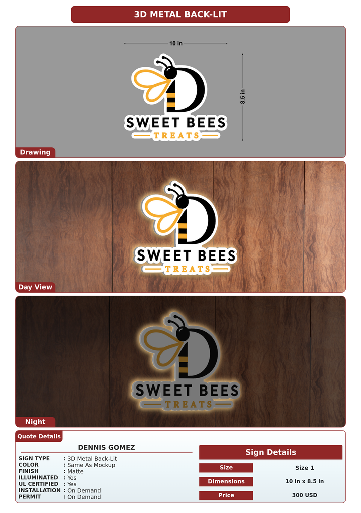 CUSTOM MOCKUP SIGN FOR Dennis Gomez
