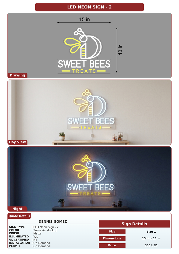CUSTOM MOCKUP SIGN FOR Dennis Gomez